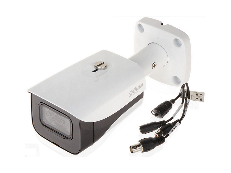 ZESTAW DO MONITORINGU Dahua 4x kamera nocna zewnętrzna HAC-HFW2501E-A-0360B, 5 Mpx, wbudowane mikrofony